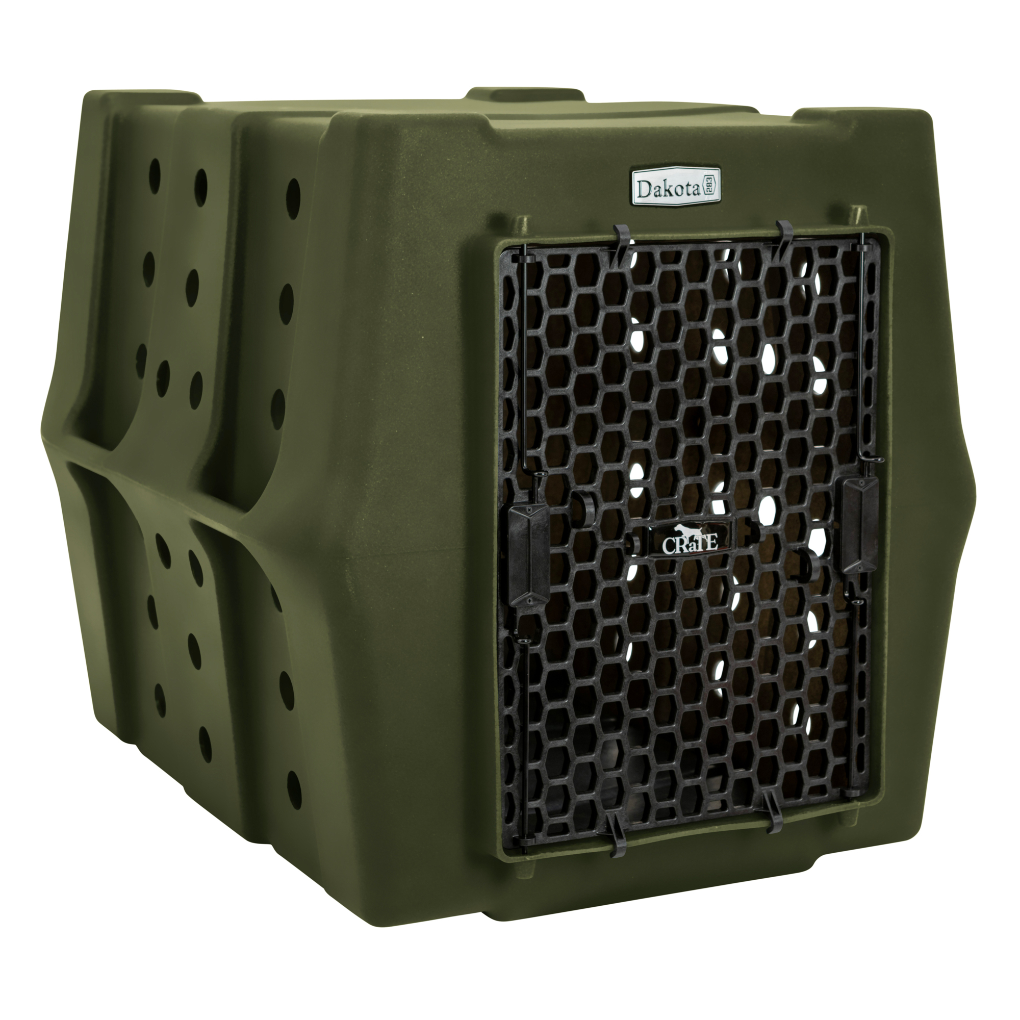 Dakota 283 Canine Rough and Tough Economy Kennel — Intermediate, Olive, Model# D2-CRATE-MD-OLI
